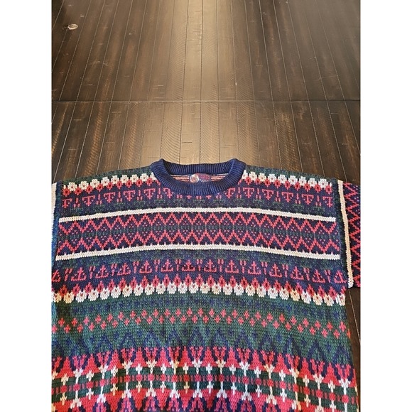 Gfc Mens Multicolor Vtg Ski Acrylic Knit Sweater Pullover Winter Size Medium - Picture 6 of 9